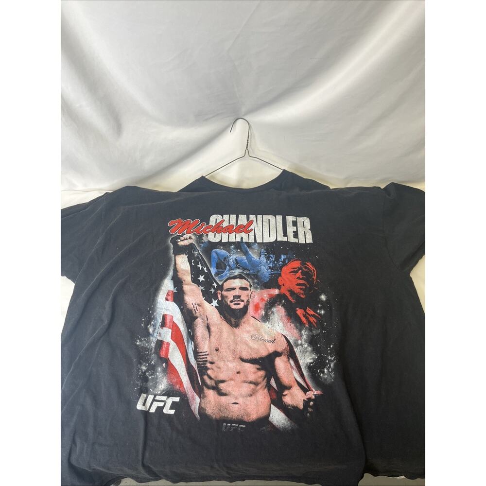 UFC MMA Michael Chandler Graphic Black Short Sleeve T Shirt Mens Size 3XL Combat